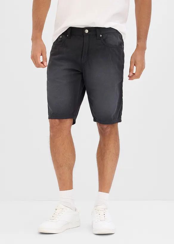 Bermuda leggeri in denim colorato con elastico in vita, regular fit (pacco da 2), bonprix