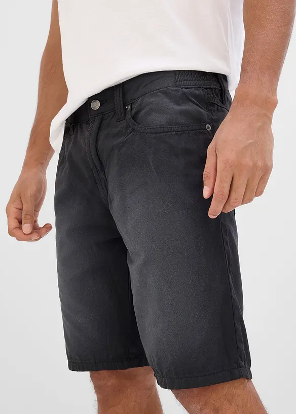 Bermuda leggeri in denim colorato con elastico in vita, regular fit (pacco da 2), bonprix