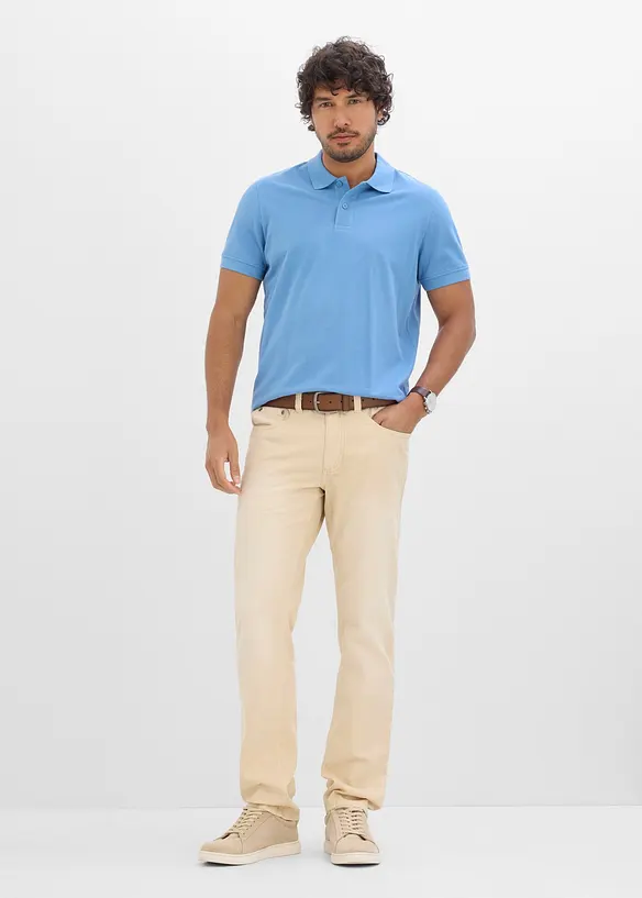 Jeans regular fit in denim colorato leggero, con vita elasticizzata, taglio straight, bonprix