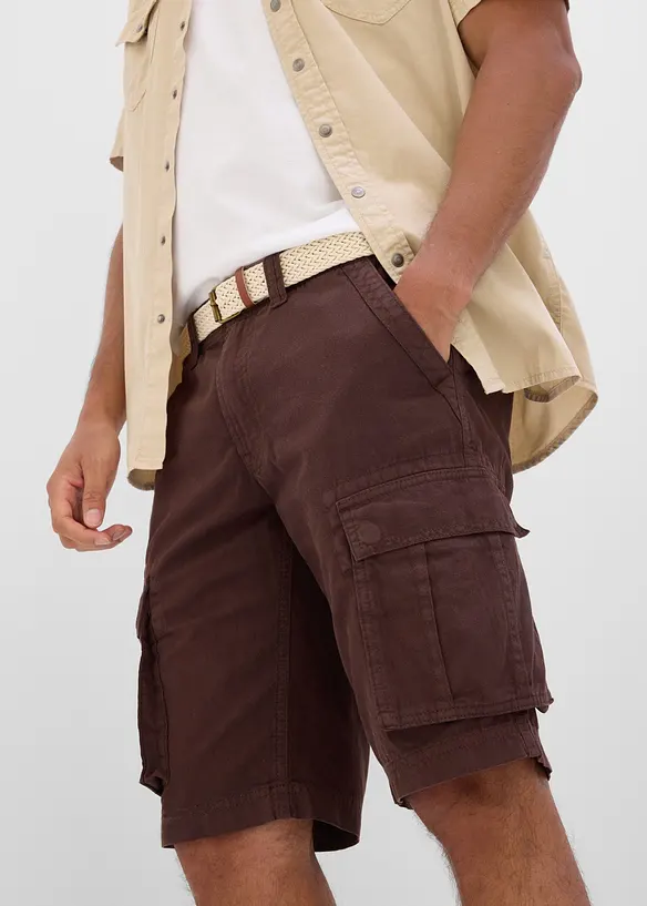 Bermuda leggeri in denim colorato con elastico in vita, relaxed fit, bonprix
