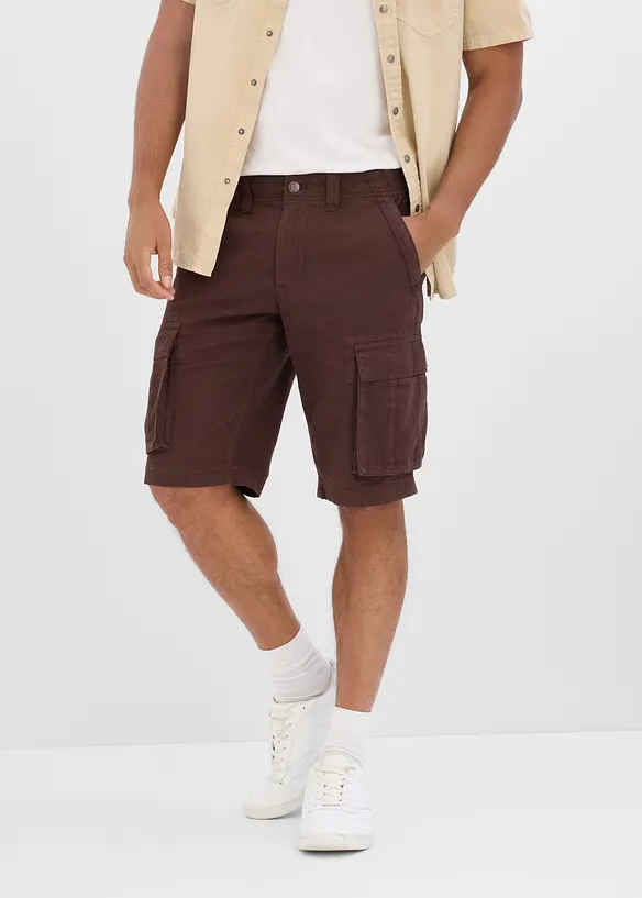 Bermuda leggeri in denim colorato con elastico in vita, relaxed fit, bonprix
