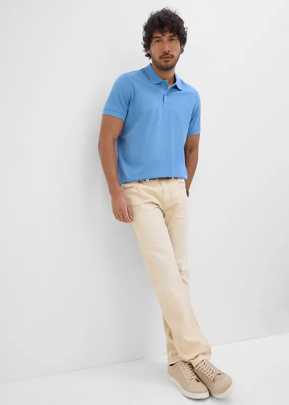 Jeans regular fit in denim colorato leggero, con vita elasticizzata, taglio straight, bonprix