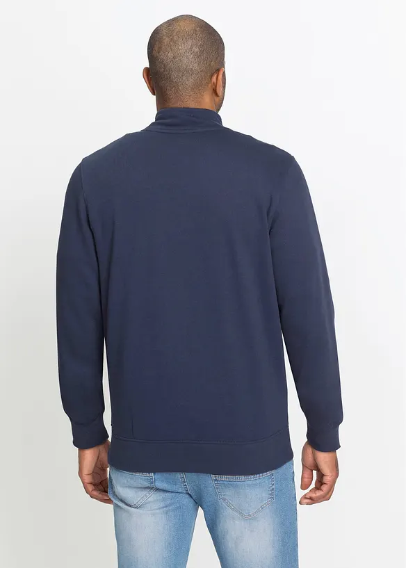 Felpa con zip a collo dritto, bonprix