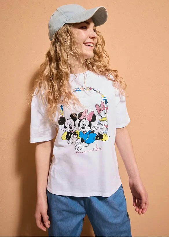 Maxi maglia Mickey Mouse in puro cotone, Disney