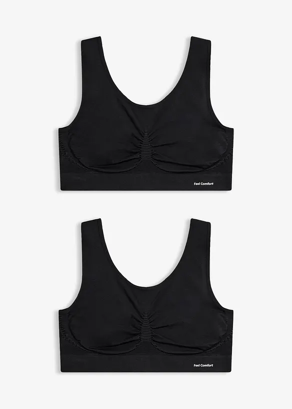 Reggiseno bustier senza cuciture Feel Comfort (pacco da 2), bonprix