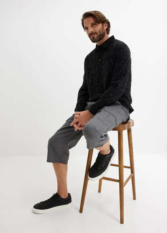 Bermuda cargo lunghi in puro cotone, regular fit, bonprix