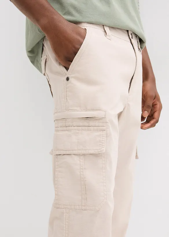 Bermuda cargo lunghi in puro cotone, regular fit, bonprix