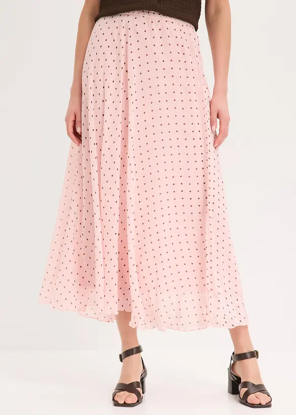 Gonna in chiffon con effetto stropicciato, bonprix