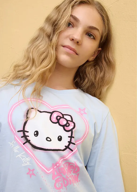 Maglia a maniche lunghe Hello Kitty in puro cotone, Hello Kitty
