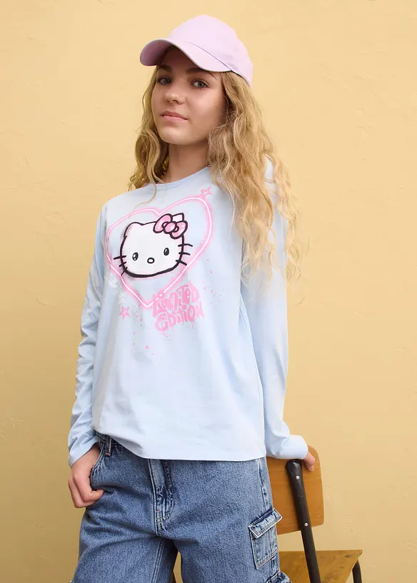 Maglia a maniche lunghe Hello Kitty in puro cotone, Hello Kitty