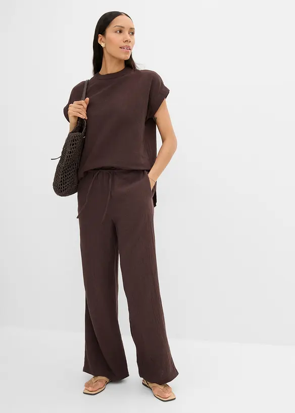 Pantaloni in mussola morbida, bonprix