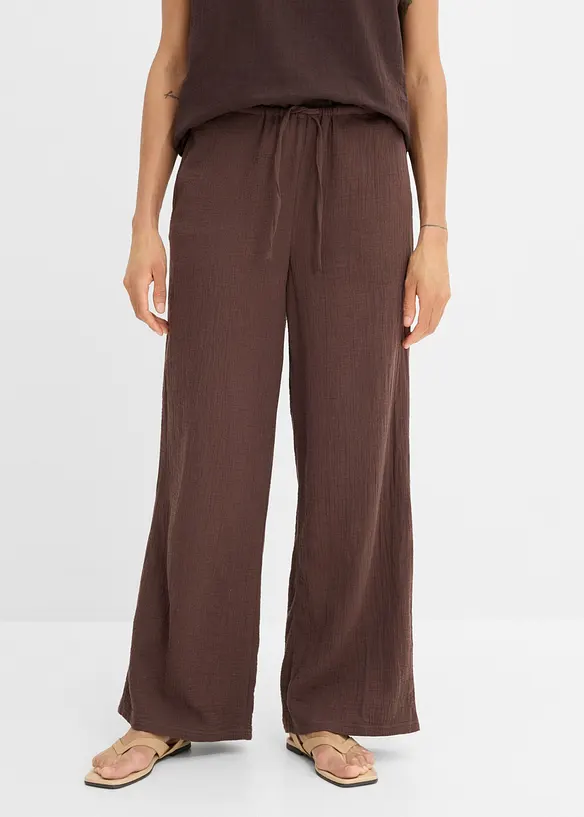 Pantaloni in mussola morbida, bonprix