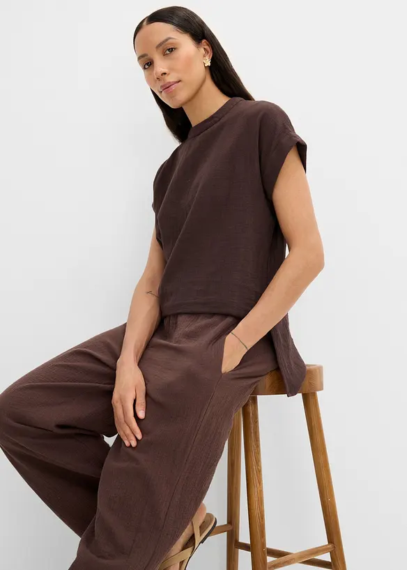 Pantaloni in mussola morbida, bonprix
