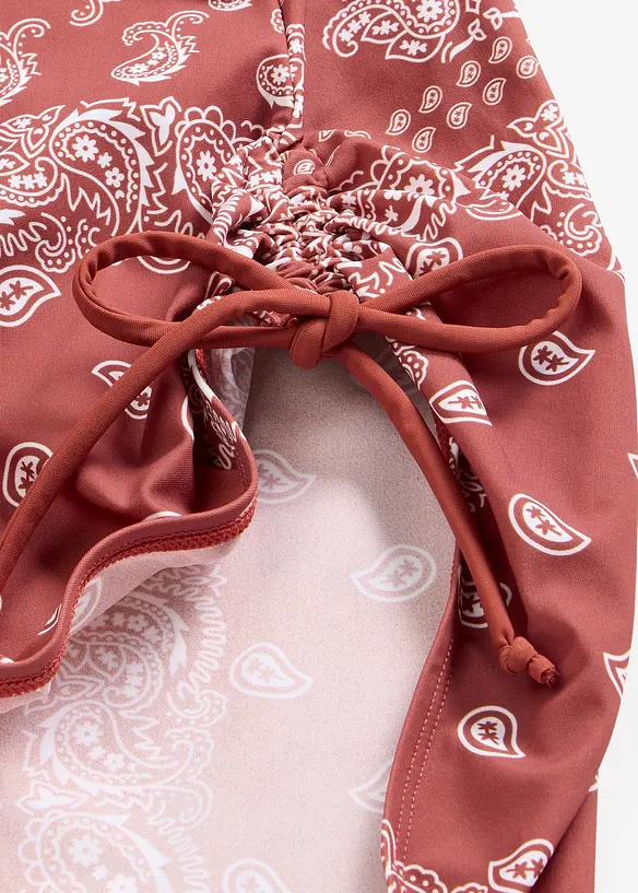 Costume intero leggermente modellante con arricciatura laterale, bonprix