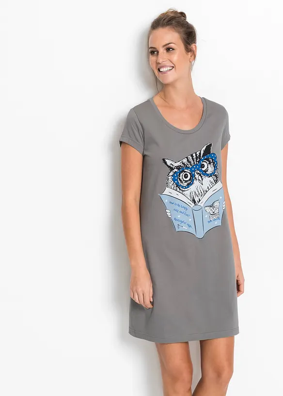 Camicia da notte corta in puro cotone biologico, bonprix
