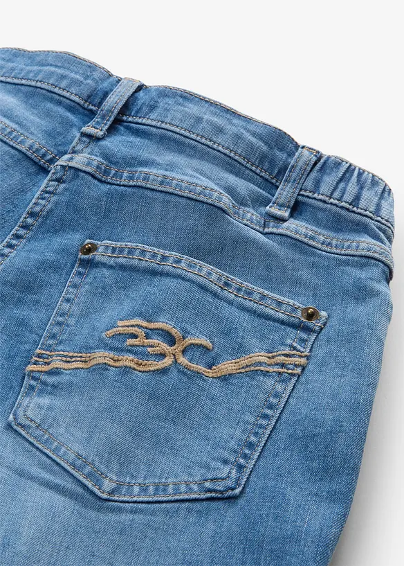 Jeans dritti con girovita comodo, vita media, bonprix