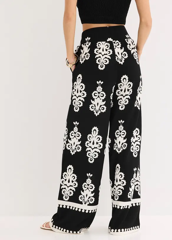 Pantaloni in jersey, vita alta, bonprix