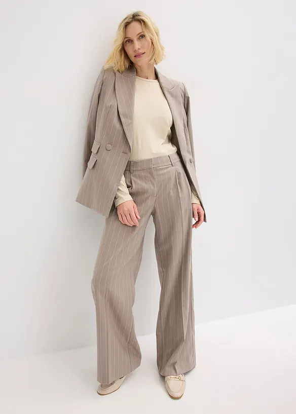Pantaloni gessati a palazzo, bonprix