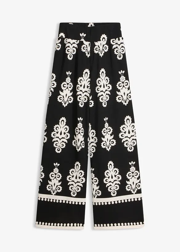 Pantaloni in jersey, vita alta, bonprix