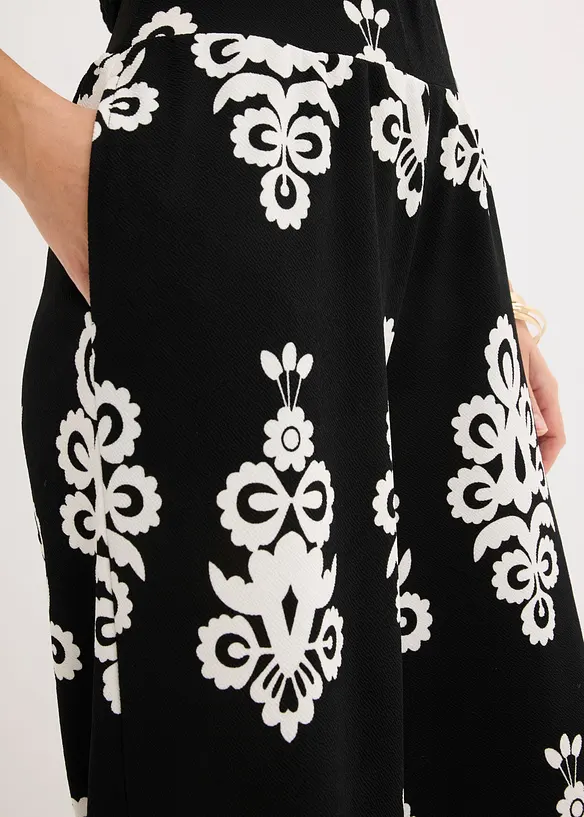 Pantaloni in jersey, vita alta, bonprix