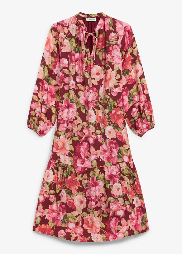 Abito midi in misto viscosa fluido, bonprix