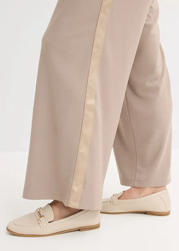 Pantaloni in jersey con traversina decorativa, bonprix