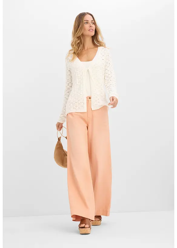 Jeans wide leg, vita alta, bonprix