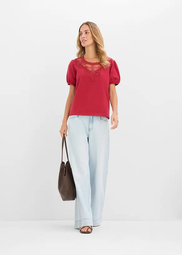 Maglia in cotone elasticizzato, bonprix