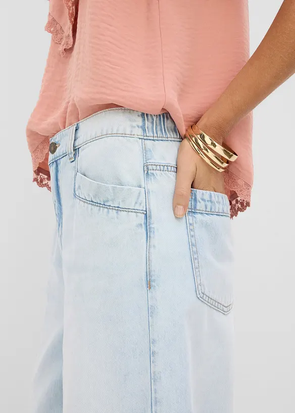 Jeans wide leg, vita alta, bonprix