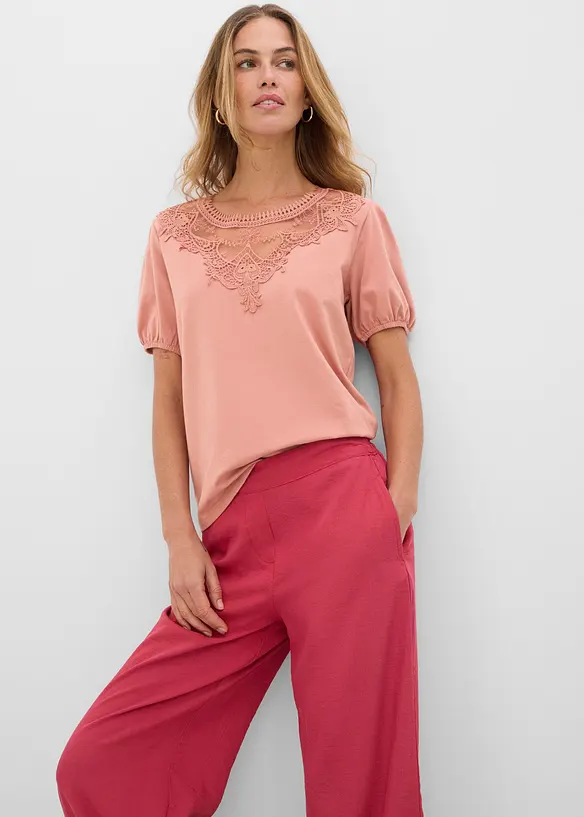 Maglia in cotone elasticizzato, bonprix