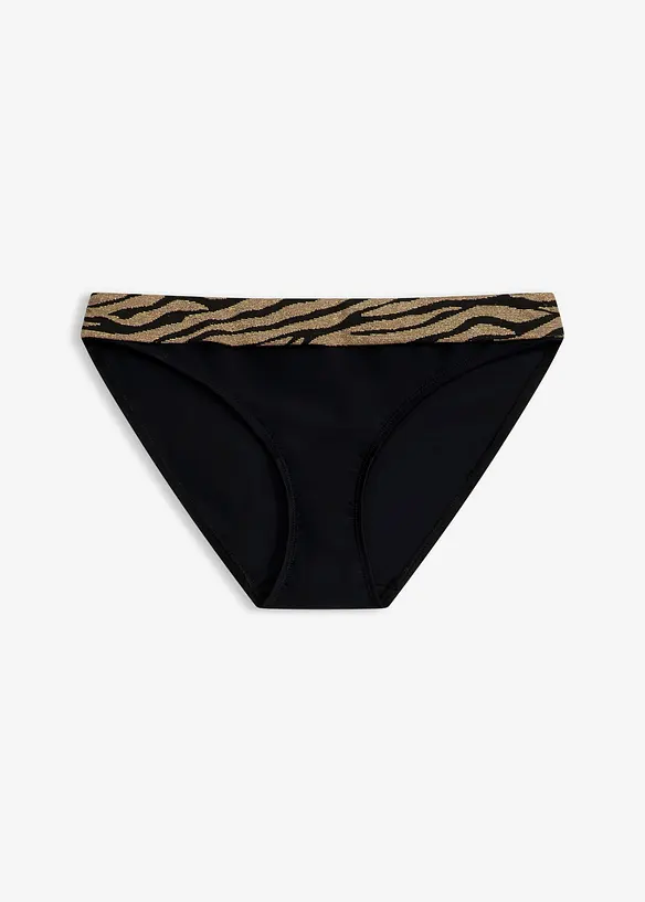 Slip per bikini con materiale lucido, bonprix