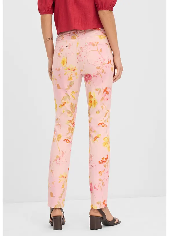 Pantaloni elasticizzati in fantasia floreale, bonprix