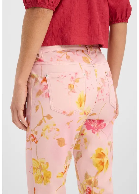 Pantaloni elasticizzati in fantasia floreale, bonprix