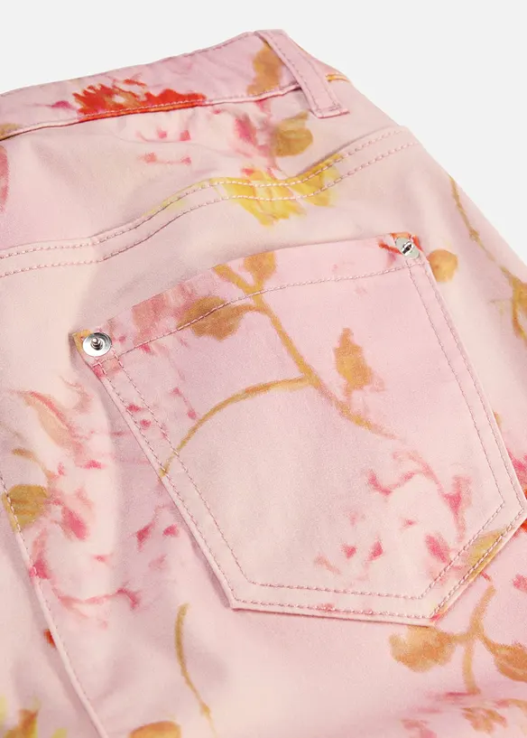 Pantaloni elasticizzati in fantasia floreale, bonprix