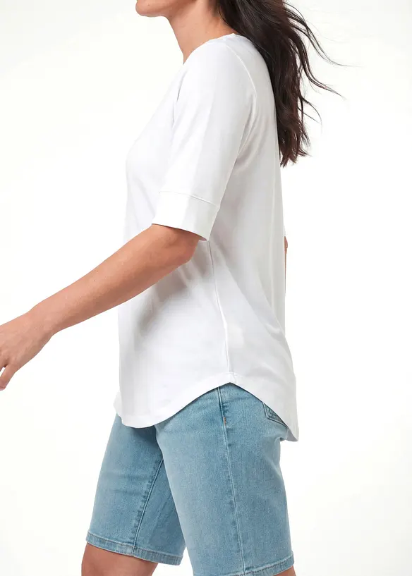 Maglia lunga in morbida viscosa, bonprix