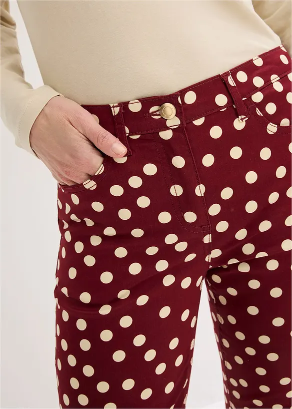 Pantaloni 5 tasche elasticizzati, bonprix