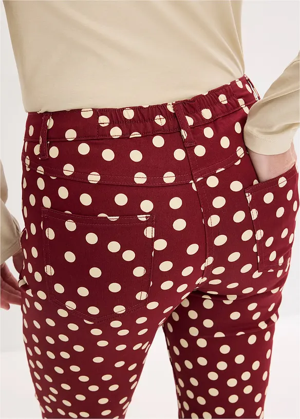 Pantaloni 5 tasche elasticizzati, bonprix