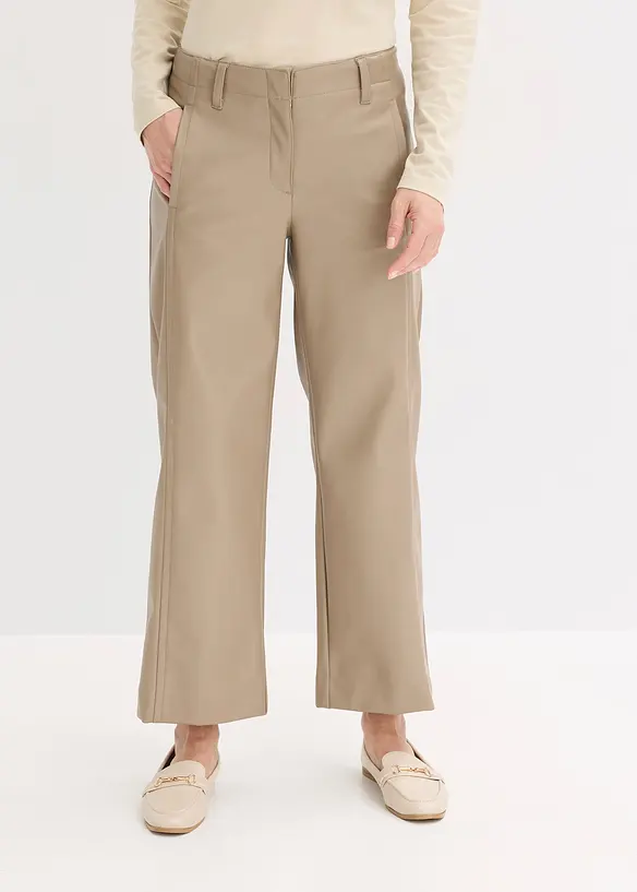 Pantaloni culotte in similpelle, bonprix