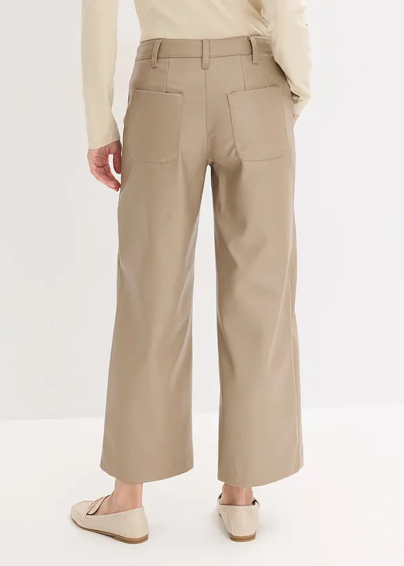 Pantaloni culotte in similpelle, bonprix