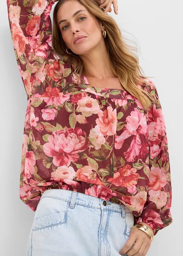 Blusa con fondo a palloncino, bonprix