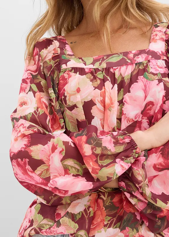 Blusa con fondo a palloncino, bonprix