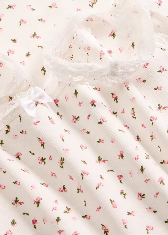 Camicia da notte a coste, bonprix