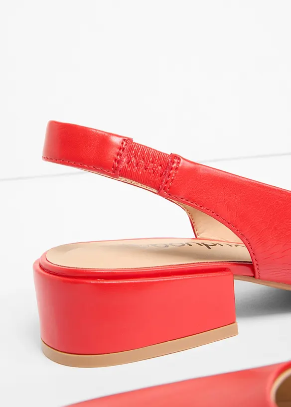 D&eacute;collet&eacute; slingback con tacco basso, bonprix