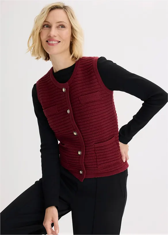 Gilet in maglia di misto viscosa, bonprix