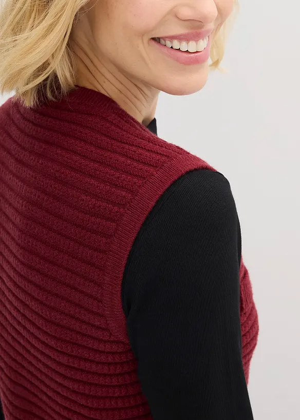 Gilet in maglia di misto viscosa, bonprix