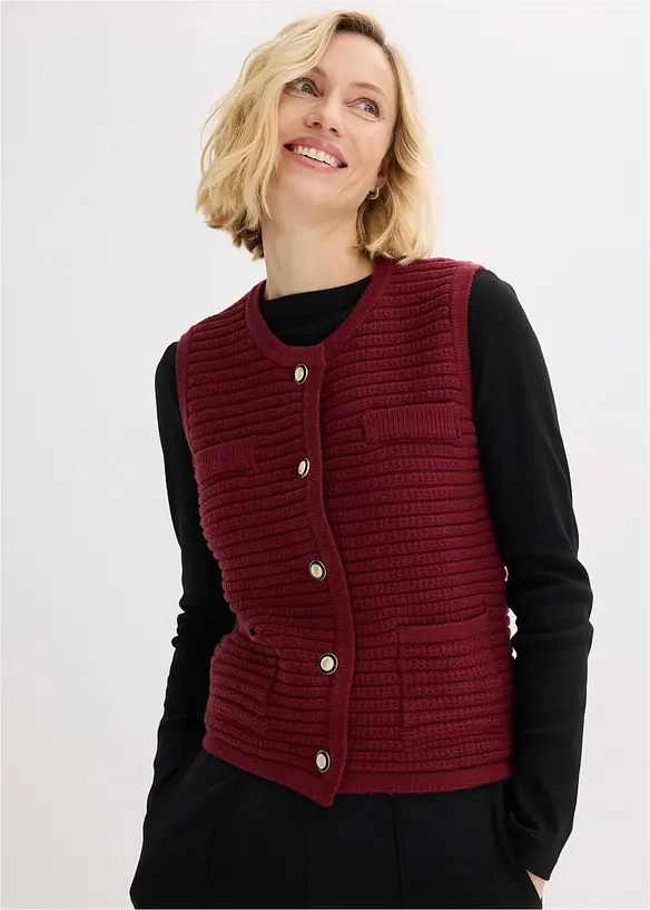Gilet in maglia di misto viscosa, bonprix