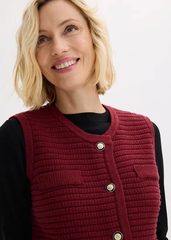 Gilet in maglia di misto viscosa, bonprix