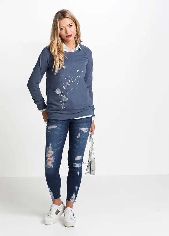Felpa in misto cotone, bonprix