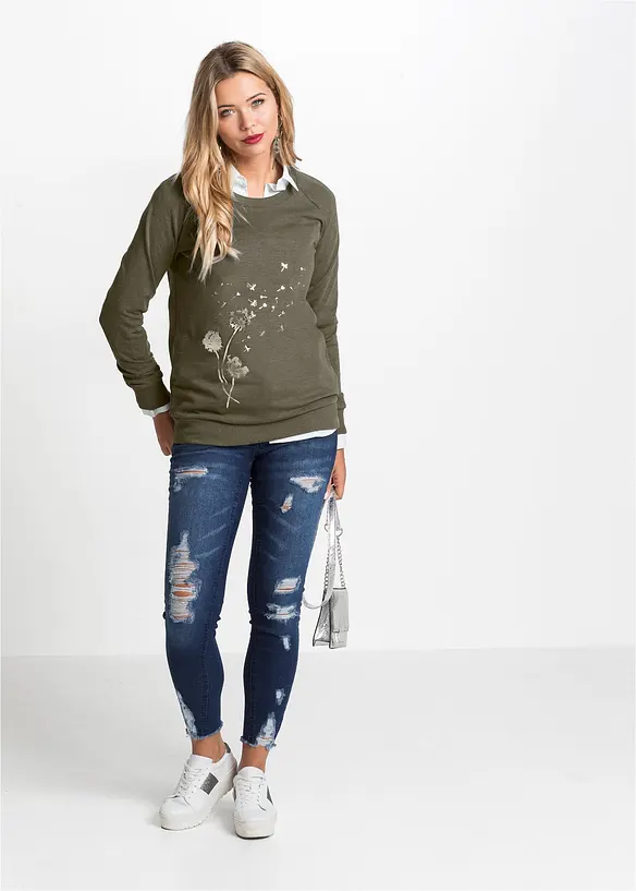 Felpa in misto cotone, bonprix