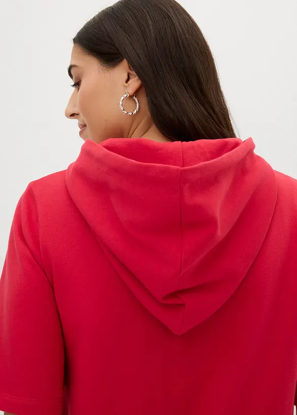 Felpa con cappuccio in misto cotone, bonprix